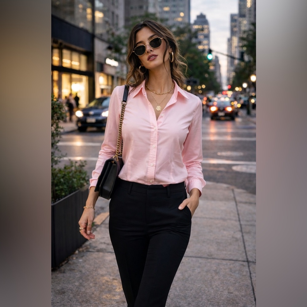 Sz S J.Crew Slim Fit Cotton Candy Pink Button Up Dress Shirt $98 MSRP